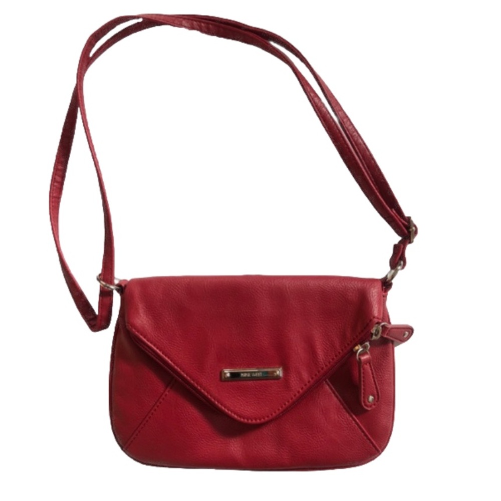 Nine West red envelope crossbody bag purse